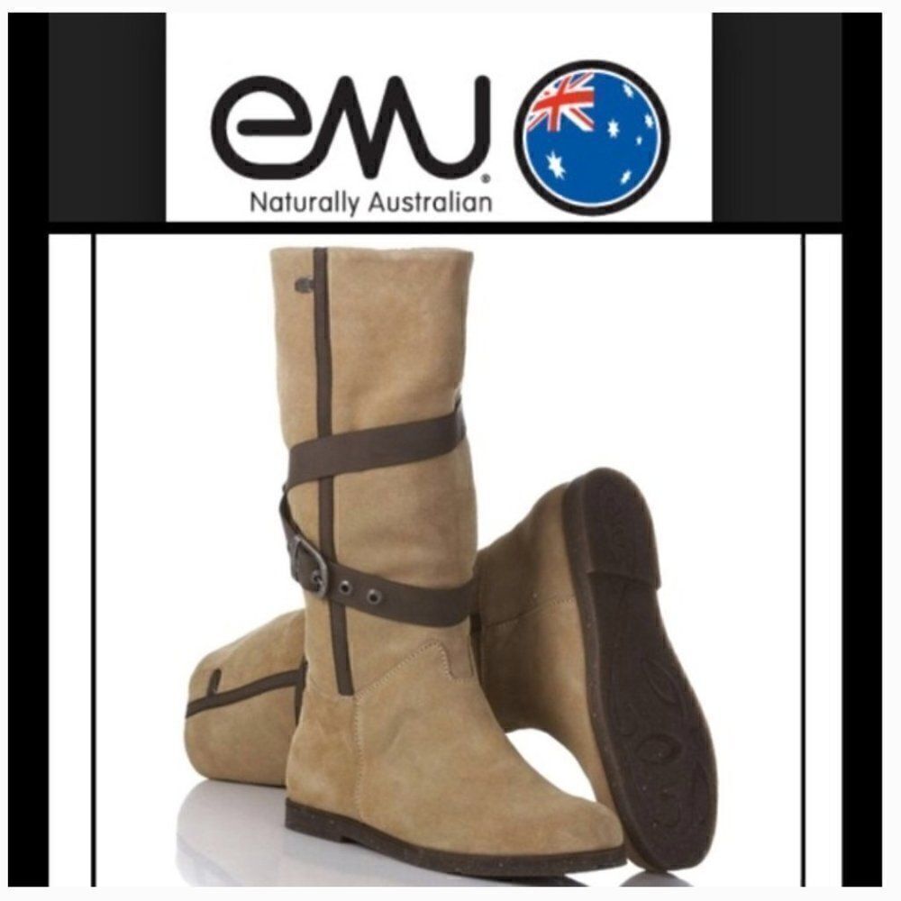 EMU Australia Sheepskin Suede Boots – Tan – Size 9 – NWT